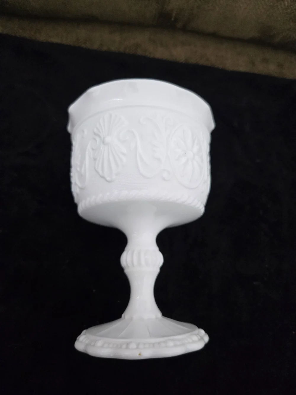 Vintage Indiana Milk Glass Pedestal Compote - Home Accents